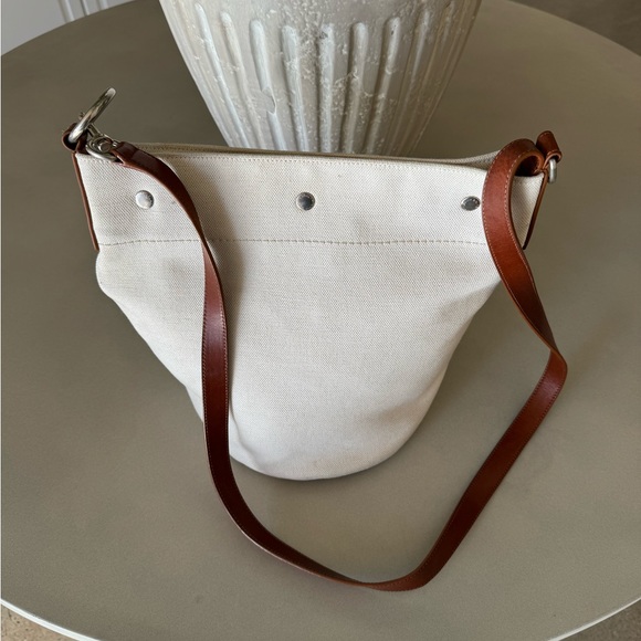 Authentic Gently used YSL Yves Saint Laurent Rive Gauche canvas tote bag - Picture 2 of 6